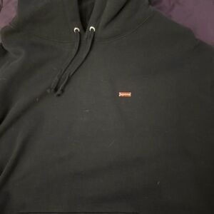 Supreme Black Enamel Small Box Logo Hooded Sweatshirt Size Large